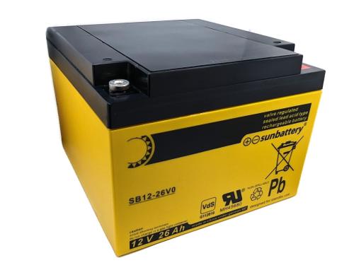 SUN Battery SB12-26V0 12V 26Ah Blei Akku AGM mit VdS